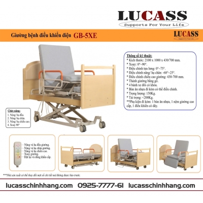 GIƯỜNG BỆNH ĐIỀU KHIỂN ĐIỆN GB-5XE