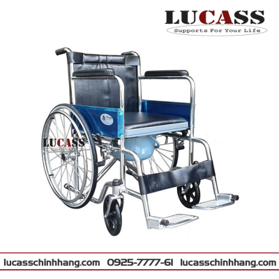 Xe Lăn Tay Có Bô Vệ Sinh Lucass X-6B