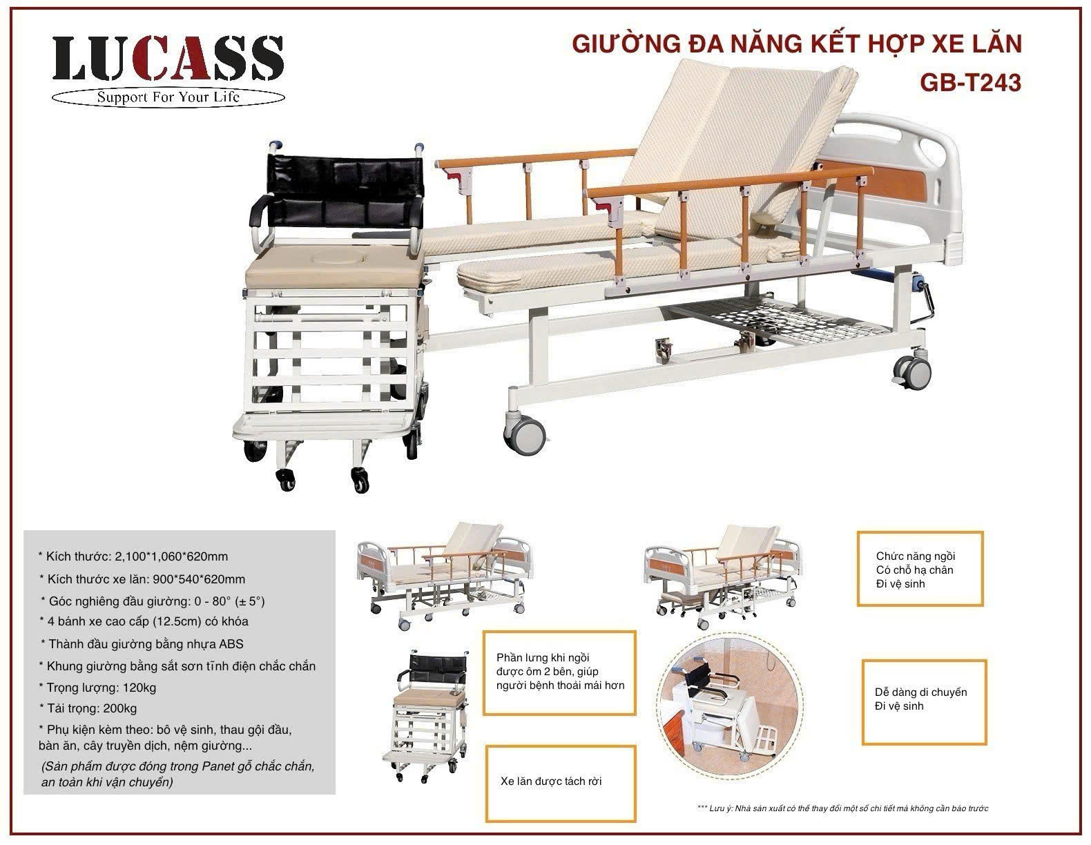 giường bệnh nhân lucass