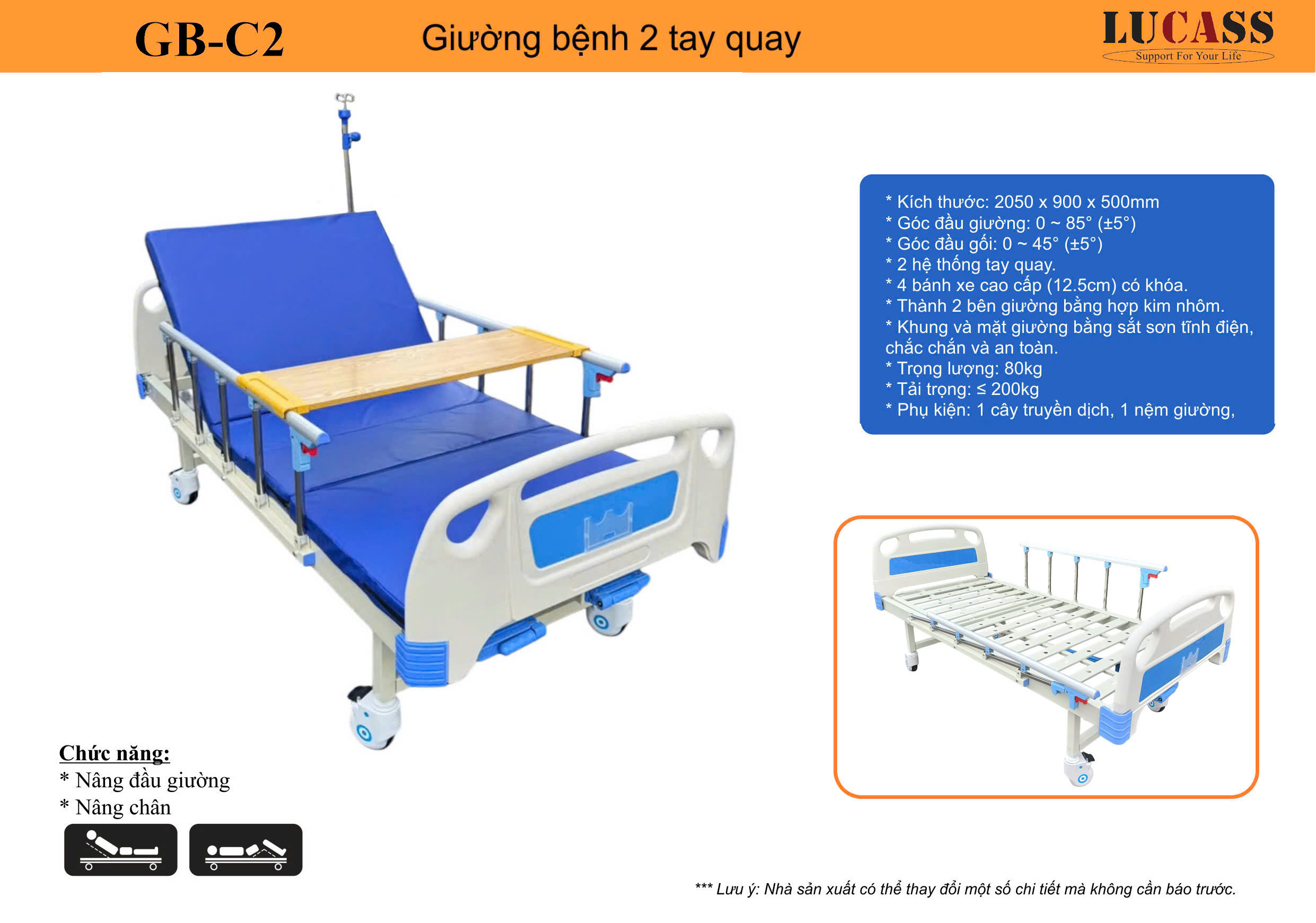 giường bệnh nhân lucass