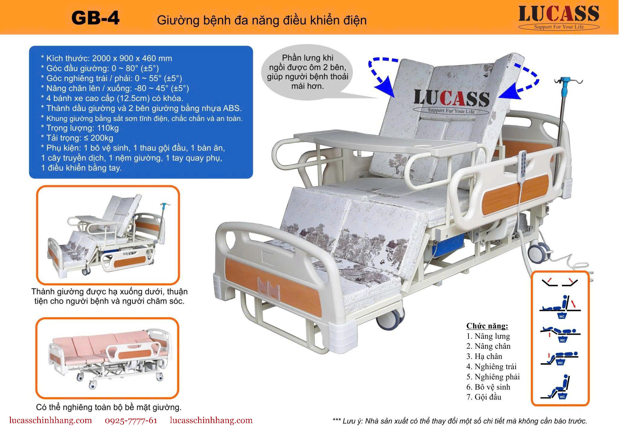 giường điện lucass