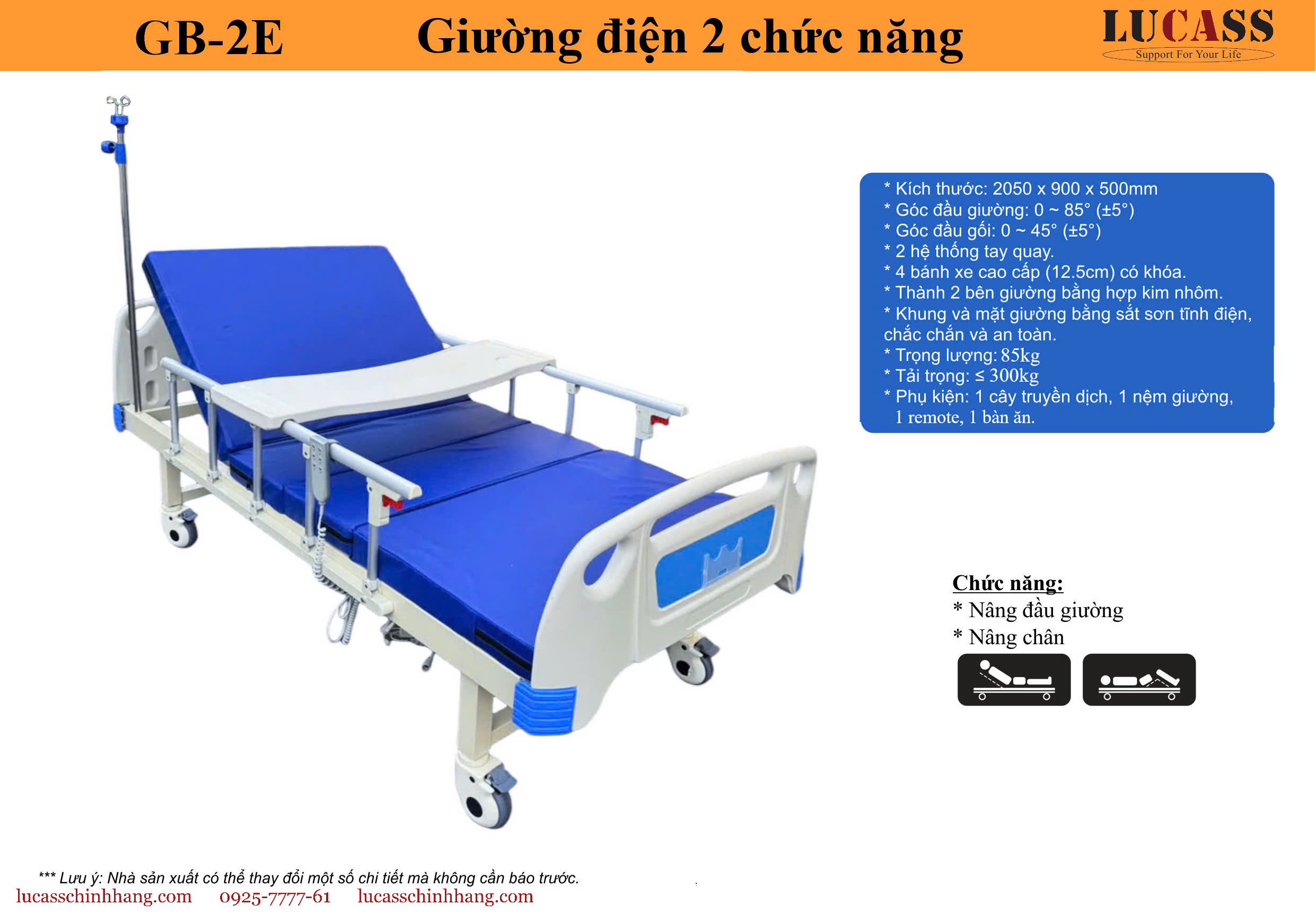 giường lucass gb-2E