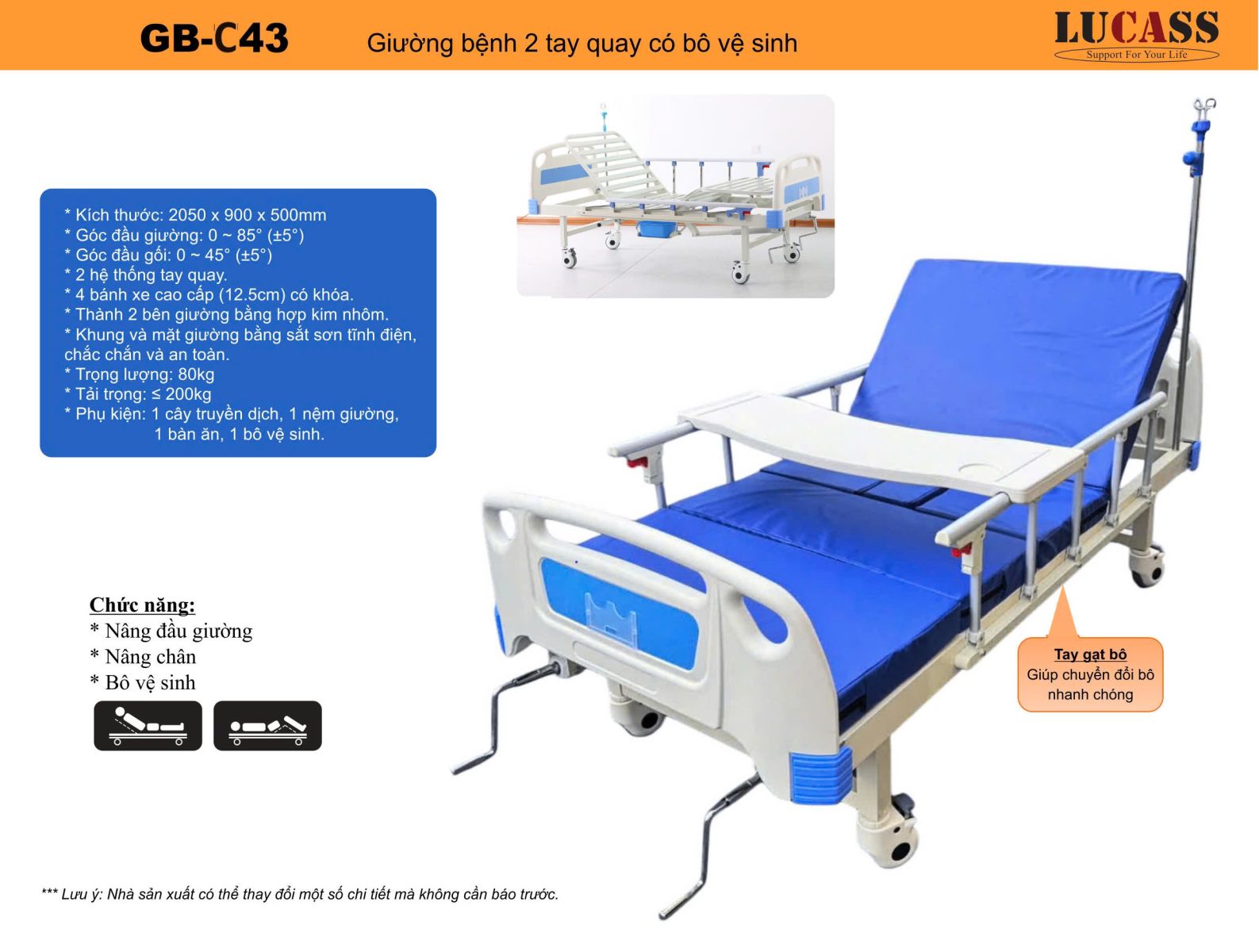 giường lucass gb-C43